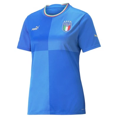 Camiseta de fútbol manga corta cuello redondo azul PUMA Figc Home para mujer 76564401 Foto 1 de 4