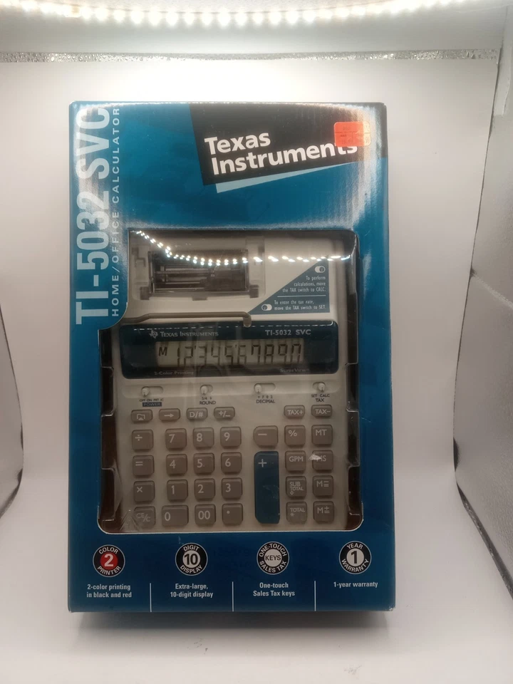 Texas Instruments Model TI-5032  Printing Calculator 10 Digit Superview - Image 1 of 4