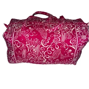 Vera Bradley große Seesack in Twirly Birds rosa Reise Sporttasche Beuteltasche - Bild 1 von 13