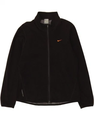 NIKE Womens Therma-Fit Fleece Jacket US 12/14 Large Black Polyester US20 - Image 1 of 3