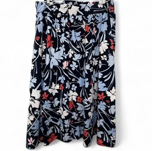 FALDA MIDI MULTICOLOR ESTAMPADO FLORAL, TALLA L, CINTURA 34 PULGADAS, LARGO 32 PULGADAS - Imagen 1 de 2