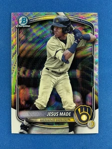 2025 Bowman Chrome Jesus Made WAVE Refractor /100 - Milwaukee Brewers - Picture 1 of 2