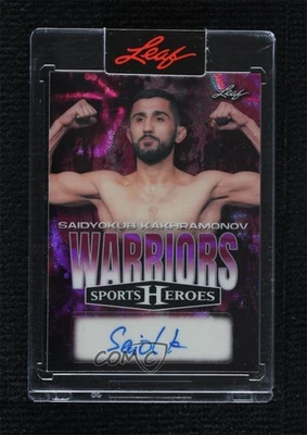 2025 Leaf Metal Sports Heroes Pink Lava 1/1 Saidyokub Kakhramonov Auto i2s - Image 1 of 3