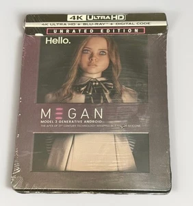M3GAN (AKA MEGAN) 4K - UNRATED STEELBOOK (4K + Blu-ray + Digital Copy. Horror) - Picture 1 of 2