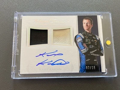 Kasey Kahne National Treasures 2016 Panini 03/15,Auto /race used material  - Image 1 of 3