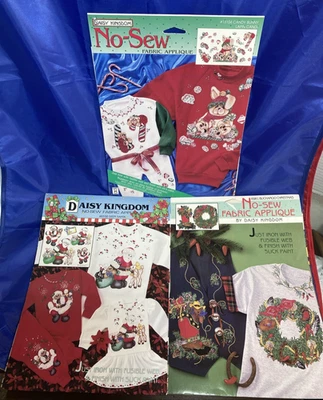 3 x Apliques de tela de colección sin coser Daisy Kingdom Buckaroo Navidad Santa Candy NUEVO Foto 1 de 4