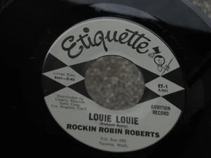 Z6 ETIQUETTE ETR-1 AUDITION GARAGE ROCK ROCKIN ROBIN ROBERTS LOUIE LOUIE MARYANN - Picture 1 of 12