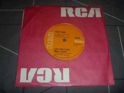Perry Como ‎– Love Don't Care Original 1973 Australian rel 7" vinyl - Image 1 of 4