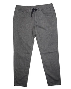 ALBERTO 36 x 32 Two Tone "Wool Look" Tapered Fit Drawstring Pants Gray Comfort - Picture 1 of 7