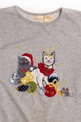 Moletom de Natal cinza feio 58932 - Imagem 1 de 2