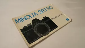 RARO CLEAN MINOLTA SR-TSC SRTSC 35MM MANUALE ISTRUZIONI UTENTE GUIDA OPERATIVA - Foto 1 di 2