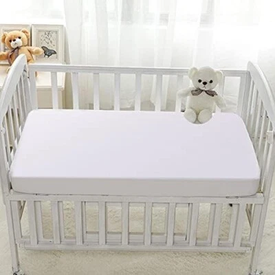 Cot Bed Mattress Protector Waterproof Soft Fitted Sheet Toddler Child Kids - Image 1 of 2