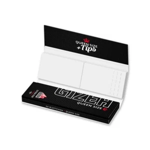 Gizeh Black - Queen Size Papers + Tips - 50x Blättchen & Filter Zigarettenpapier - Bild 1 von 2