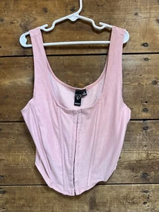 *NEU MIT ETIKETT* Windsor rosa Samtkorsett kurzes Oberteil Größe Medium - Bild 1 von 6