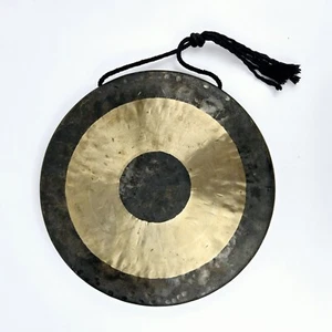 Vintage Brass Chinese Chao Gong Authentic 11" Traditional Marked READ - Picture 1 of 11