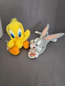 2 Looney Tunes Play By Play Plush Toys Bugs Bunny & Tweetie Bird  New With Tags - Picture 1 of 3