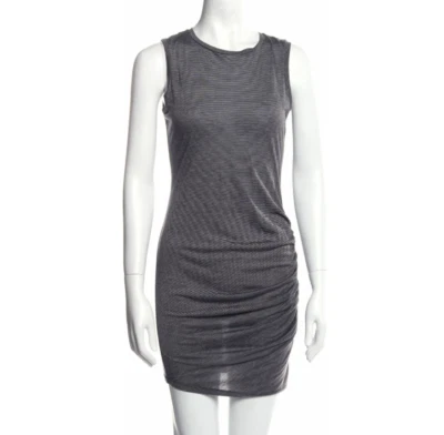 Vestido Haute Hippie Talla XS a Rayas Lateral Acanalado Mini Funda Sin Mangas Foto 1 de 4