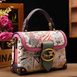 Marca Premium Mujer Bolso Graffiti Caja Pequeño Bolso Cuadrado 2025 Nuevo Otoño - Imagen 1 de 20