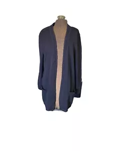 St John Basics schwarzer Cardigan Pullover Jacke Taschen Damen Größe Large Made in USA - Bild 1 von 8