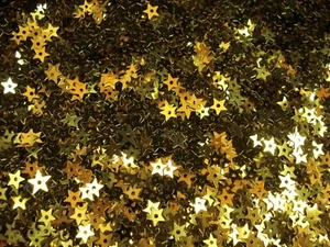 Sequins Stars 6mm Metallic Gold 25g DIY Crafts Decorating  - Bild 1 von 2