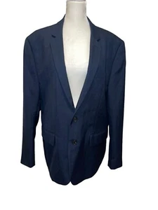 Forever 21 Men’s Navy Blue Blazer Suit Jacket Size XL 2 Button Sports coat - Picture 1 of 11