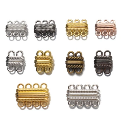 Silver/Bronze/Gold 2/3/4 Strands Magnetic Clasp Jewelry Bracelet Necklace Making - Image 1 of 2