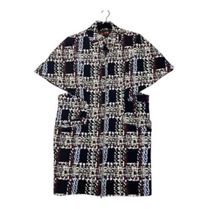 Isle by Melis Kozan Tweed Jacket Cape Coat Med Plaid Tweed Lined Lagenlook Artsy - Picture 1 of 8