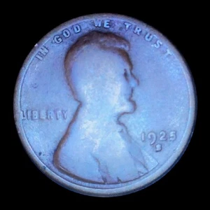 Dual Error 1925 S 1mm-002 wheat cent Retained Lamination Peel. - Picture 1 of 4