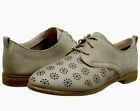 New CLARKS UK Size 2 /34 D (US 4,5 ) Lace Up Alania Posey Sand Nubuck Flat Shoes
