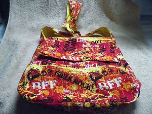 Little Brownie Girls Rock lol! xoxo Red/Black/Yellow Tote Bag Handbag - Picture 1 of 6