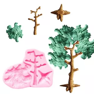 Molde efecto árbol de silicona hadas jardín pastel decoración helado resina artesanías choques - Imagen 1 de 7