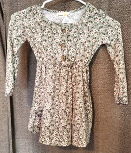 Dream Girl Toddler Girl's Green Multicolor Floral Dress Size 4 NWT - Picture 1 of 7