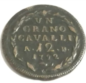 GRANO 12 CAVALLI 3° TIPO FERDINANDO IV 1792 NAPOLI - Foto 1 di 3
