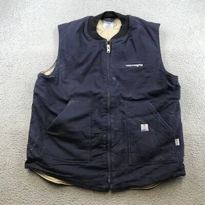 Tyndale FR Vest Adult XL Blue Flame Resistant Full Zip 64026 - Picture 1 of 9