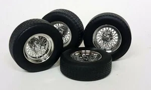 KK 1/18 Scale - 4x Ferrari Wheels & Tyres Spoked Rims model car Modify etc - Picture 1 of 3