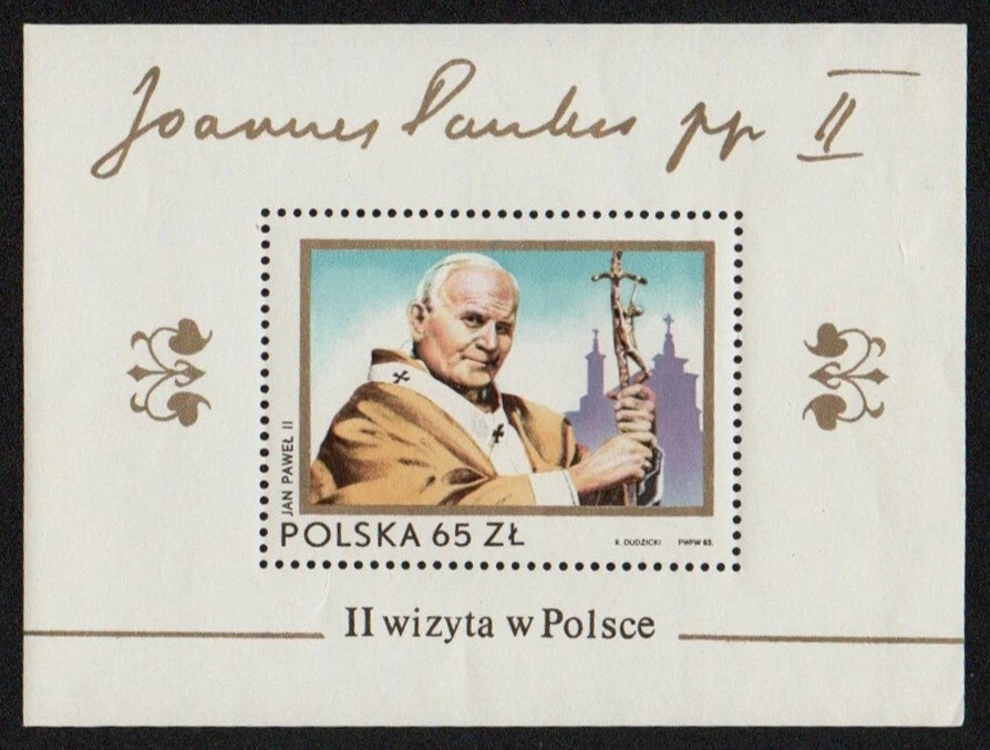 SG37 POLONIA 1983 MS Visita del Papa Juan Pablo II en Polonia MNH Foto 1 de 1