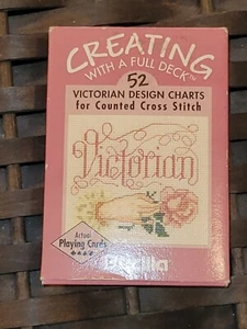 Bucilla Victorian Counted Cross Stitch Deck Playing Cards - Picture 1 of 4