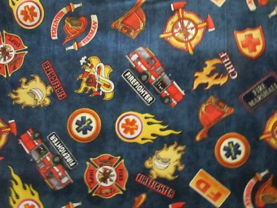 INSIGNIAS BOMBEROS PARCHES FD LLAMAS CAMIÓN DE BOMBEROS MÁS TELA DE ALGODÓN AZUL FQ  Foto 1 de 4