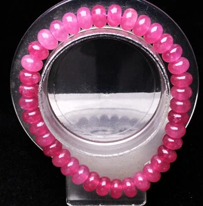 8.5*8.5*5mm Natural Rose Quartz Crystal Gemstone Bangle Bracelet Madagascar - Picture 1 of 6