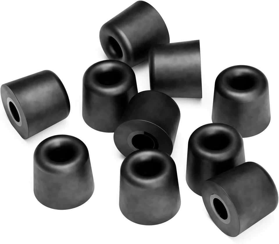 Decibullz Custom Molded Memory Foam Earbud Tips – 5 Pack Large | Large Black