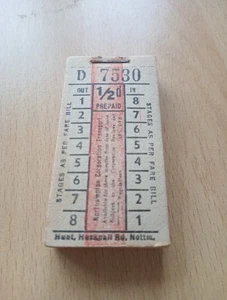 Book Of Northampton Corporation Transport Bus Tickets 1/2 D Ticket Unused - Picture 1 of 4
