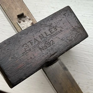 Vintage Stanley No. 92 Stumpf & Falz Markierung Einstecklehre, Palisander & Messing - Bild 1 von 7