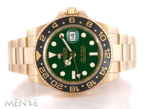 Rolex GMT Master II 116718LN Gelbgold Green Grünen Zifferblatt Uhr (14607) - Bild 1 von 14