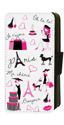 PARIS EIFFEL TOWER Fashion iPhone/Pixel/Galaxy Printed Flip/Wallet Phone Case (C - Image 1 of 4