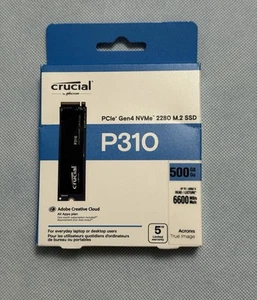 Crucial P310 - 500GB - PCIe Gen4 NVMe 2280 M.2 SSD - CT500P310SSD8 - New - Picture 1 of 6
