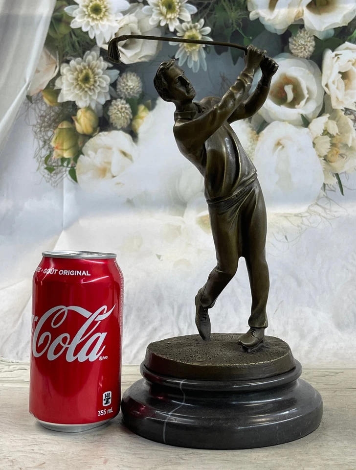 Art Deco Hot Cast Male Golfer Sport Memorabilia Bronze Sculpture Statue Figurine - Image 1 of 4