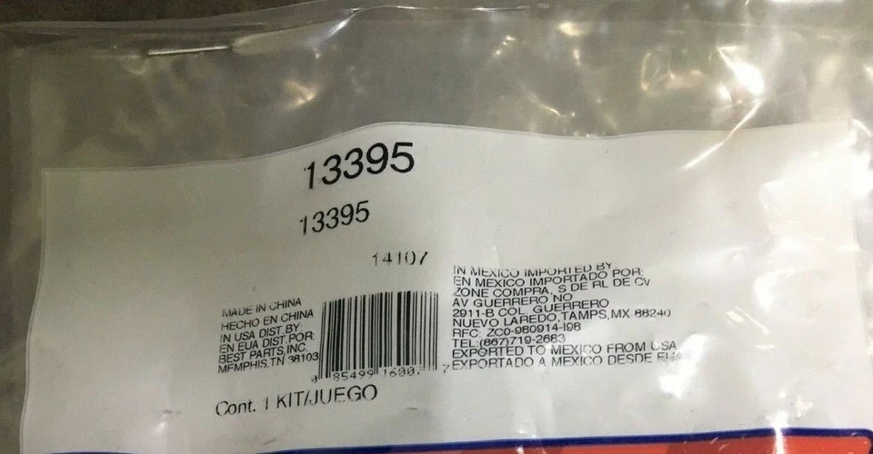 13395 Disc Brake Hardware Kit Front 13395 fits 02-03 Lexus RX300 - Image 1 of 1