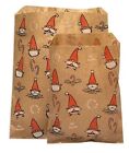 Smiling Santa Gonk Kraft Paper Counter Bags, Festive Christmas Party 2 SIZES