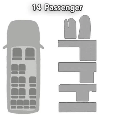 Juego completo de alfombrillas negras Ford Transit 150, 250, 350 personalizadas Foto 1 de 4