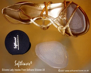 3 pares de plantillas de zapatos de silicona de hojas blandas para pie cojín bola de pies - Imagen 1 de 1